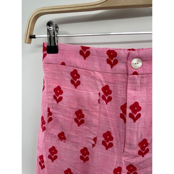 NWT Zara Pajama Pants Girls 9-10 Years Pink/Red Floral Straight Leg Pockets - Picture 4 of 13